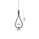 GobekUsa Black Metal Ring Pendant Lights Glass Ball LED Lighting Fixture