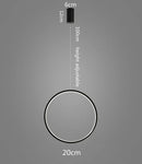 GobekUsa LED Ring Chandelier: Minimalist Black Circle Pendant Light for Living Room Lighting