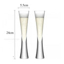 GobekUsa Glitter Flutes Clear Bubble Wine Glasses for Bar Party Wedding Cocktail