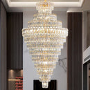 GobekUsa Crystal Chandelier: Penthouse Light Luxury for Villa Livingroom, Rotating Staircase Atmosphere