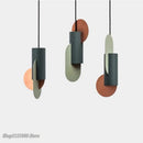GobekUsa Green Cylindrical LED Pendant Light - Nordic Modern Single Head Hanging Lamp