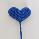 GobekUsa Heart-Shaped Crochet Flower Bouquet - Handmade Wedding Home Decor & Family Gift