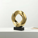 GobekUsa Geometric Gold Ring Hollow Decor Figurines Home Accessory
