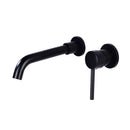 GobekUsa Brushed Gold In-Wall Black Basin Faucet Set for Bathroom Sink Mixer Tap