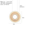 GobekUsa Dix Iris Pendant Light Fabric Round Ring Aesthetics Art Decor Light
