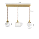 GobekUsa Clear Glass LED Pendant Light: Modern Copper Hanging Lamp for Home Indoor Decor