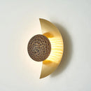 GobekUsa Half Moon LED Wall Lamp | Modern Resin Iron Sconce for Living Room, Bedroom, Aisle