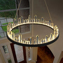 GobekUsa Crystal LED Pendant Lights: Modern Gold Black Industrial Lamp for Stylish Illumination