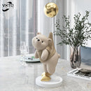 GobekUsa Balloon Polar Bear Resin Ornaments: Home Decor Craft, Office Desk Figurine sculpt