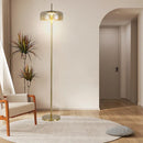 GobekUsa Gray Glass Floor Lamp: Italian Design Minimalist Standing Lighting for Living Room