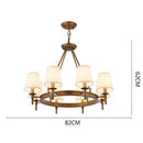GobekUsa Country Retro Chandelier Fabric Lampshade Ceiling Pendant Light for Home Indoor Decor