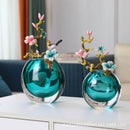 GobekUsa Enamel Small Ornaments & Glass Vases: New Chinese Style Home Decor for Living Room