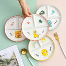 GobekUsa Kids Cartoon Grid Plate - Fun & Functional Divider Dish for Breakfast & Snacks