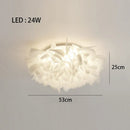 GobekUsa LED Petal Ceiling Chandelier for Living Room, Dimmable Round Bedroom Lamp