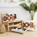GobekUsa Half-circle Tufted Cotton Canvas Embroidery Throw Pillow Cover - Modern & Stylish
