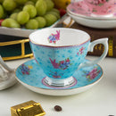 GobekUsa Bone China Flower Tea Cup Set, 180ml, Phnom Penh Afternoon Teacups for Home, Office, Hotel