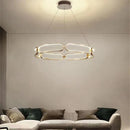 GobekUsa Adara Luxury LED Chandelier: Modern Ring Light for Home Interior Decoration