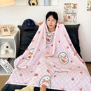 GobekUsa Double-Sided Thin Velvet Printed Blanket for Adults - Spring Autumn Bedding & Sofa Decor