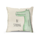 GobekUsa Cartoon Animal Linen Pillowcase | Home Decor Throw Pillow Covers for Sofa