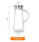GobekUsa Glass Pitcher with Lid, Heat Resistant Water Carafe for Hot/Cold Beverages