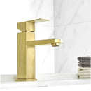 GobekUsa Brushed Gold Black Stainless Steel Bathroom Faucet Hot Cold Basin Tap Sink Mixer