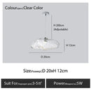 GobekUsa Glass Cloud Chandelier LED Pendant Lamp for Villa Staircase & Hotel