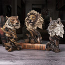 GobekUsa Animal Statue Collection: Eagle Wolf Lion Tiger Horse Desktop Artwork Decoration & Gift