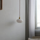 GobekUsa Copper White Glass LED Pendant Lamp for Modern Living Room Decor