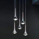 GobekUsa LED Rain Staircase Chandelier: Modern Nordic Design Indoor Lighting for Bar Island