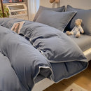 GobekUsa Cozy Shell Edges Bedding Set: Soft Duvet & Fitted Sheet for Autumn/Winter