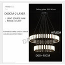 GobekUsa Lstre Modern Circle Chandelier for Bright 360° Lighting in Living Room, Bedroom, Kitchen