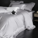 GobekUsa 1200TC Egyptian Cotton Lace Embroidery Bedding Set: 1 Duvet, 1 Sheet, 2 Pillowcases