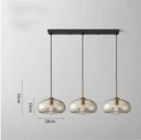 GobekUsa Industrial Retro LED Glass Pendant Light Chandelier for Kitchen Restaurant