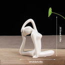 GobekUsa Abstract Yoga Figure Porcelain Statue Home Decor Sculpture