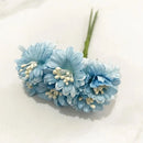GobekUsa Blue Flower Stamen Berries Bundle for DIY Wedding Cake Decor