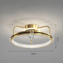 GobekUsa Ceiling Fan Light with Invisible Blades, Remote Control, Modern Design, Silent Operation