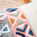 GobekUsa Geometric Embroidered Cushion Cover with Tassels for Home Decor