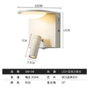 GobekUsa LED Rotary Square Wall Lamp for Home Bedroom Study with USB Charging