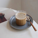 GobekUsa Glass Ripple Cup - Heat Resistant Nordic Design for Water, Juice, Milk, Whiskey