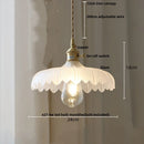 GobekUsa Amber Glass LED Hanging Lamp - Adjustable Nordic Stair Pendant Light