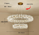 GobekUsa Crystal Flower Chandelier: Nordic Luxury Lighting for Home Decor & Restaurant
