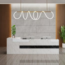 GobekUsa Gold Black LED Chandelier Modern Minimalist Pendant for Home Decor Lighting