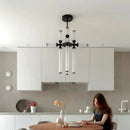 GobekUsa Glass Tube Chandelier: Modern LED Pendant Lamp for Living Room, Bedroom, Cafe, and Dining Room.