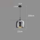 GobekUsa Glass Bowl Chandelier: Modern Nordic LED Smoke Hanging Lamp for Dining Room, Bar - Indoor Decor Lighting