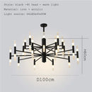 GobekUsa Black Gold Art Decor Led Ceiling Chandelier for Modern Fashion Designer Home