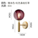 GobekUsa Glass Ball LED Wall Lamp Modern Bedroom Beside Light Fixture