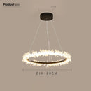 GobekUsa Gold Crystal Ring Chandelier for Living Room and Restaurant Décor