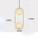 GobekUsa Gold Ring Glass Ball Pendant Light Fixture for Bedroom Living Room.