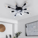 GobekUsa Industrial Ceiling Fan with Remote Control - Silent Ventilator and LED Light