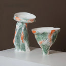 GobekUsa Abstract Irregular Pattern Ceramic Vase for Home Decoration